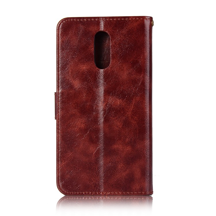 Etui Portefeuille Haut De Gamme En Cuir Vintage Pour LG Stylo 5 - Vin Rouge-3
