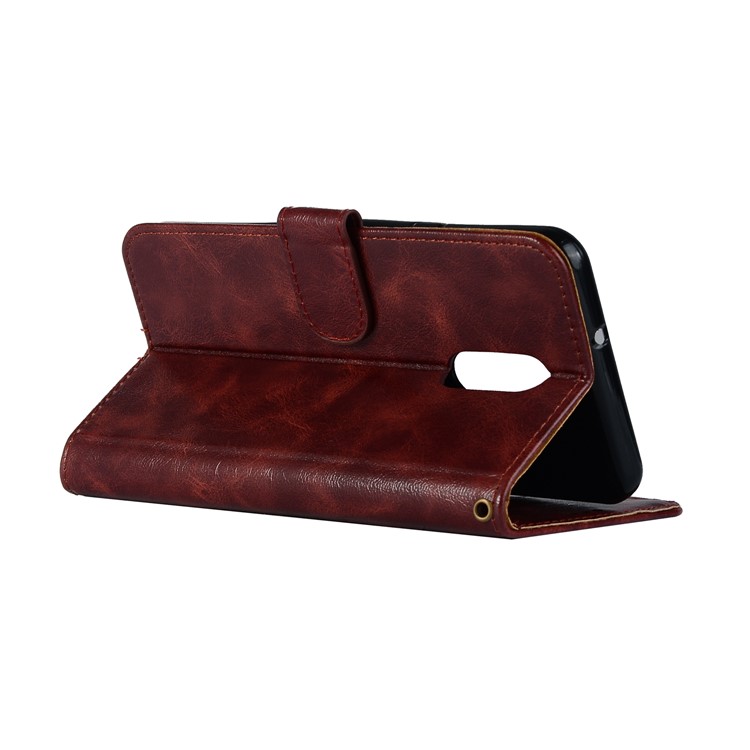 Etui Portefeuille Haut De Gamme En Cuir Vintage Pour LG Stylo 5 - Vin Rouge-5
