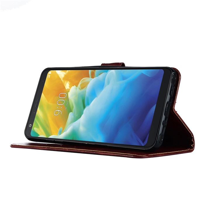 Etui Portefeuille Haut De Gamme En Cuir Vintage Pour LG Stylo 5 - Vin Rouge-6
