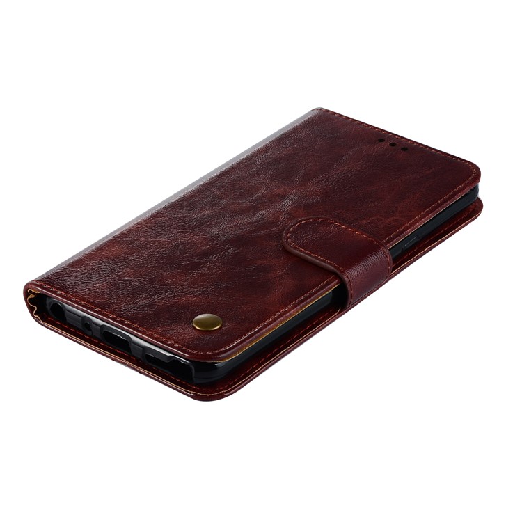 Etui Portefeuille Haut De Gamme En Cuir Vintage Pour LG Stylo 5 - Vin Rouge-7