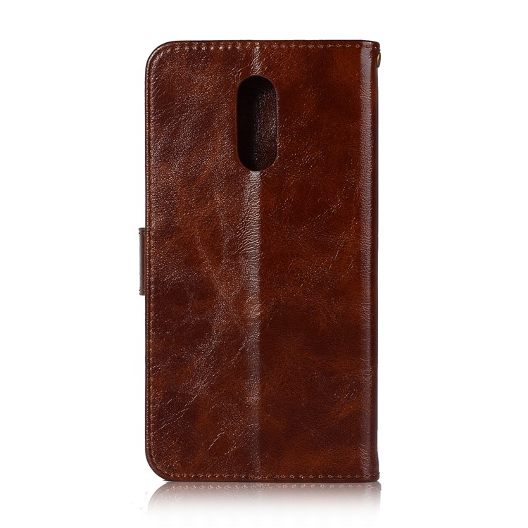 Premium Vintage Leather Wallet Case for LG Stylo 5 - Coffee-3