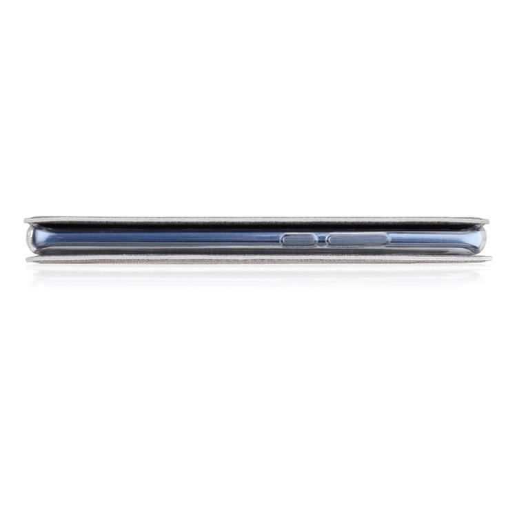 Custodia Portadocumenti VILI DMX Cross Texture In Pelle Per LG G8 Slimq - Grigio-11