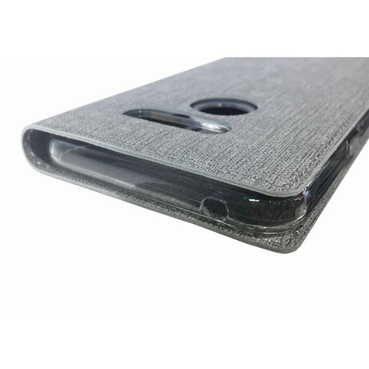 Custodia Portadocumenti VILI DMX Cross Texture In Pelle Per LG G8 Slimq - Grigio-13