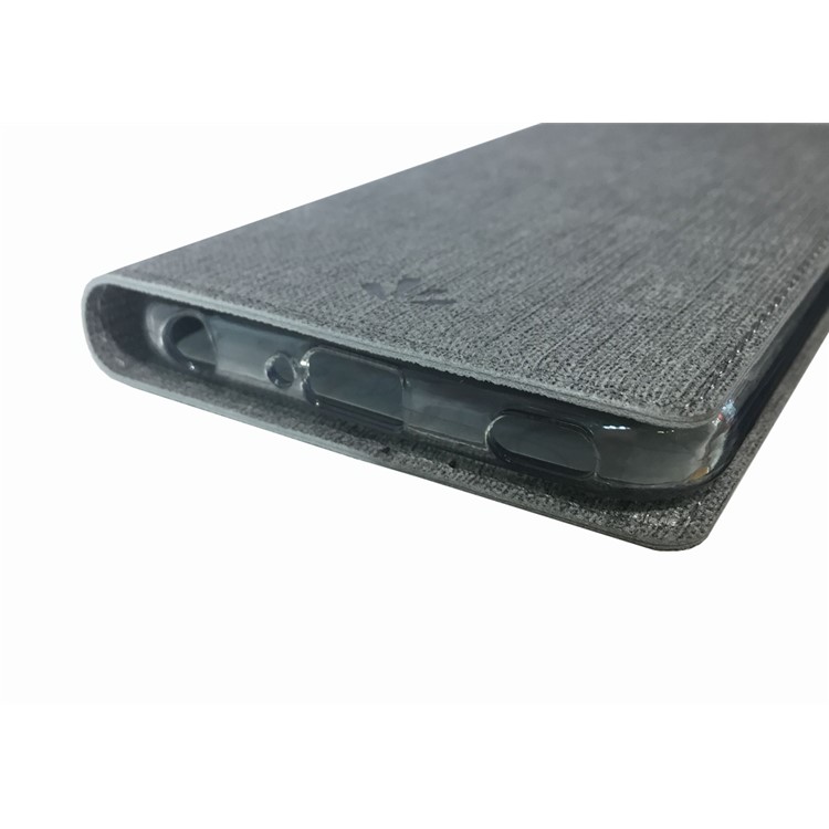 Custodia Portadocumenti VILI DMX Cross Texture In Pelle Per LG G8 Slimq - Grigio-9