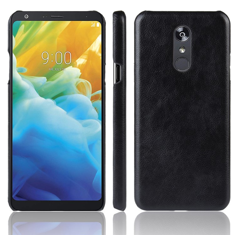 Litchi Texture PU Leather Coated PC Case for LG Stylo 5 - Black-1