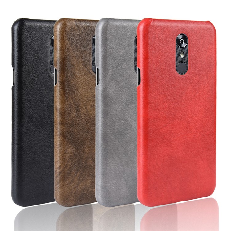 Litchi Texture PU Leather Coated PC Case for LG Stylo 5 - Black-5