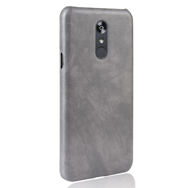Litchi Texture PU Leather Coated PC Case for LG Stylo 5 - Grey-3