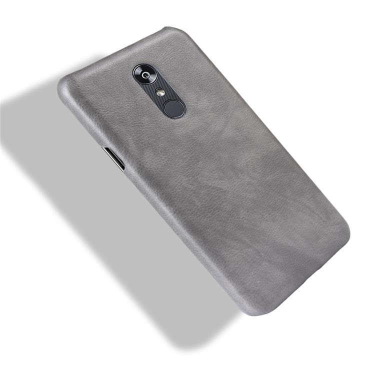 Litchi Texture PU Leather Coated PC Case for LG Stylo 5 - Grey-4