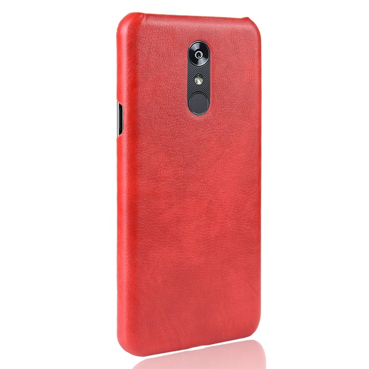 Litchi Texture PU Leather Coated PC Case for LG Stylo 5 - Red-3