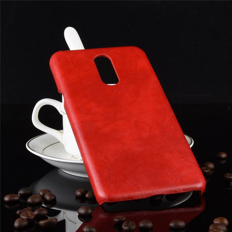 Litchi Texture PU Leather Coated PC Case for LG Stylo 5 - Red-7