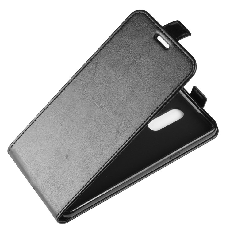Estuche De Cuero Vertical De Crazy Horse Con Ranura Para Tarjeta Para LG Stylo 5 - Negro-3