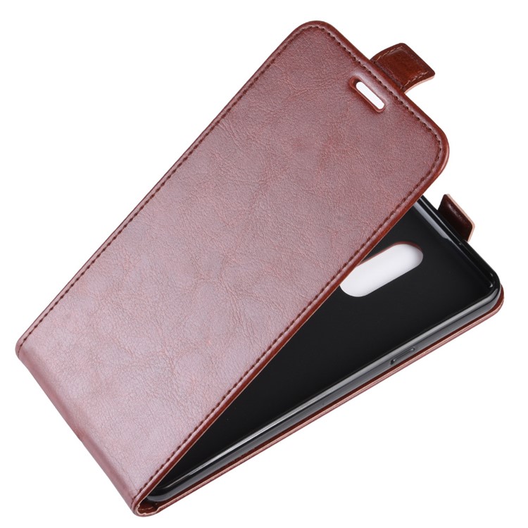 Crazy Horse Vertical Leather Case with Card Slot for LG Stylo 5 - Brown-3