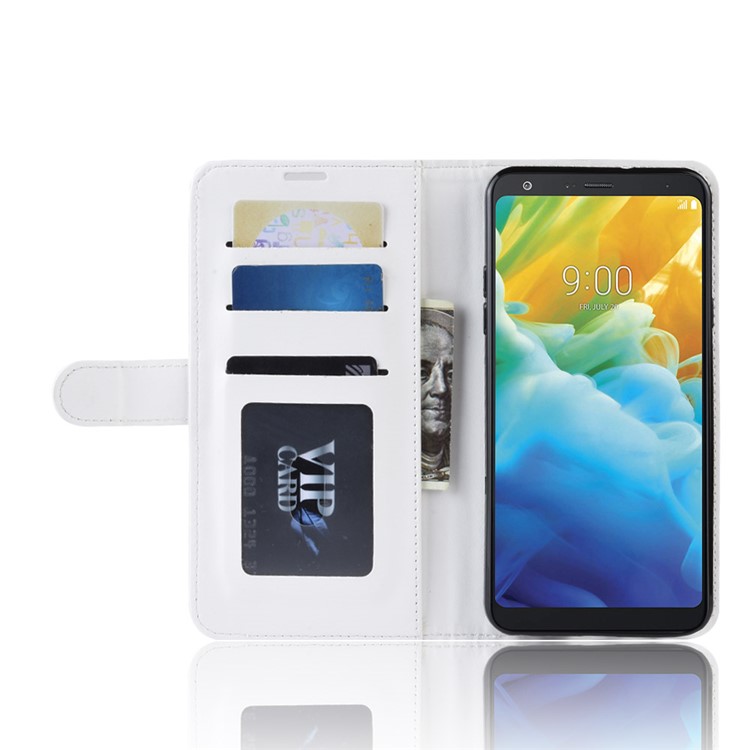 Crazy Horse Wallet Leather Stand Case for LG Stylo 5 - White-6
