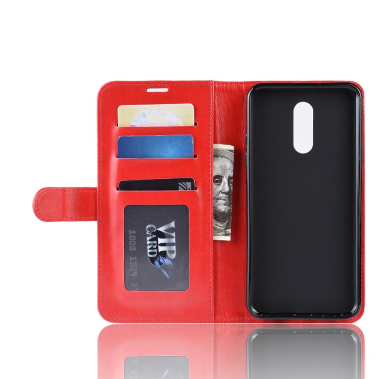 Crazy Horse Wallet Leather Stand Case for LG Stylo 5 - Red-5