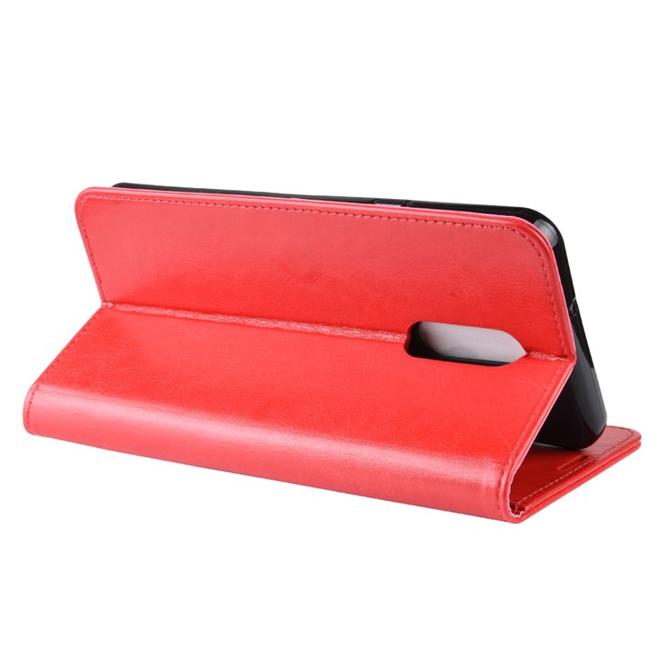 Crazy Horse Wallet Leather Stand Case for LG Stylo 5 - Red-7