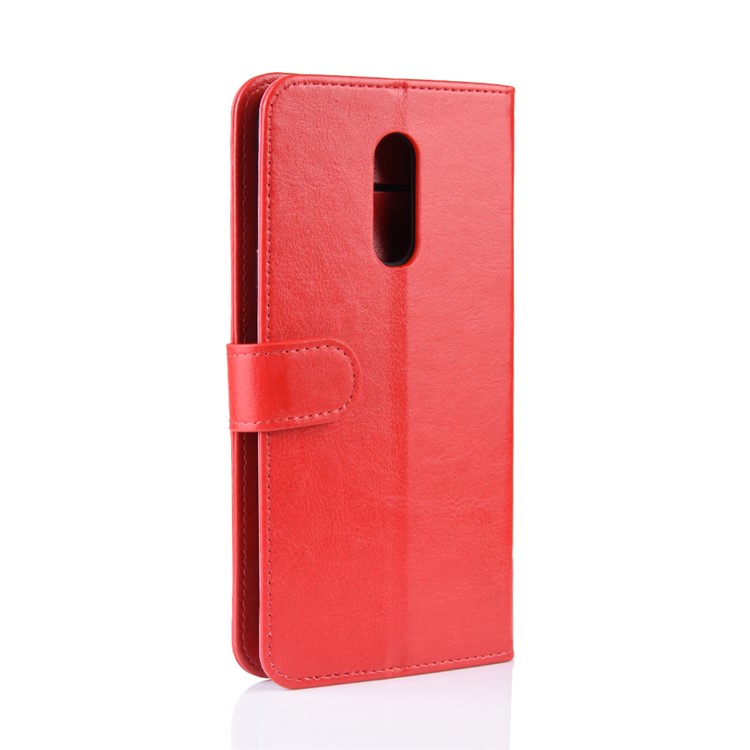 Crazy Horse Wallet Leather Stand Case for LG Stylo 5 - Red-8