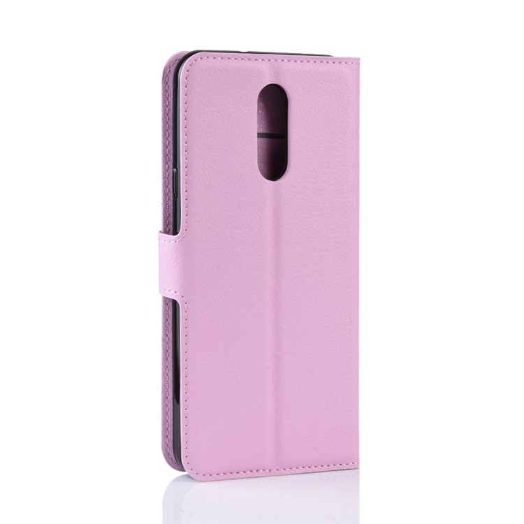 Litchi Skin Wallet Leather Stand Casing for LG Stylo 5 - Pink-6