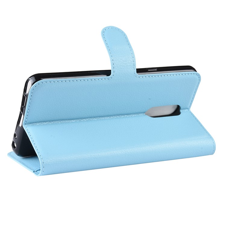 Litchi Skin Wallet Leather Stand Casing for LG Stylo 5 - Baby Blue-5