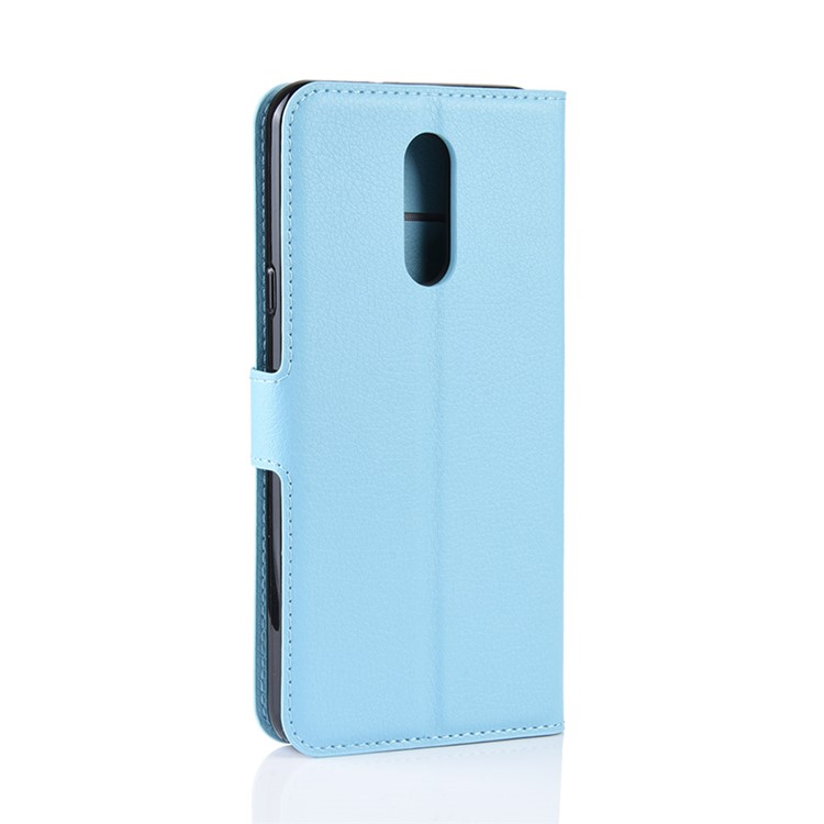 Litchi Skin Wallet Leather Stand Casing for LG Stylo 5 - Baby Blue-6