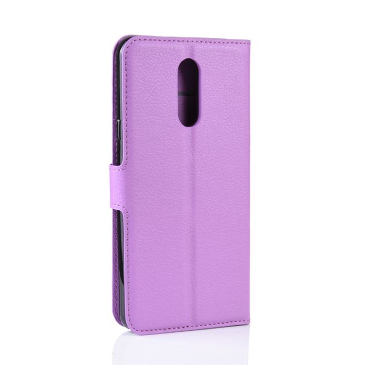 Litchi Skin Wallet Leather Stand Casing for LG Stylo 5 - Purple-6