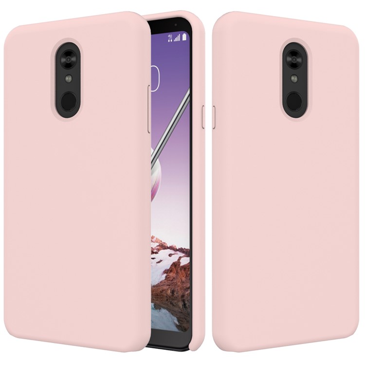 Soft Liquid Silicone Mobile Phone Case for LG Stylo 5 - Pink-2