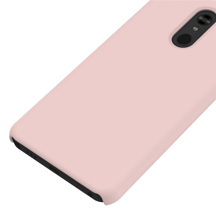 Soft Liquid Silicone Mobile Phone Case for LG Stylo 5 - Pink-4
