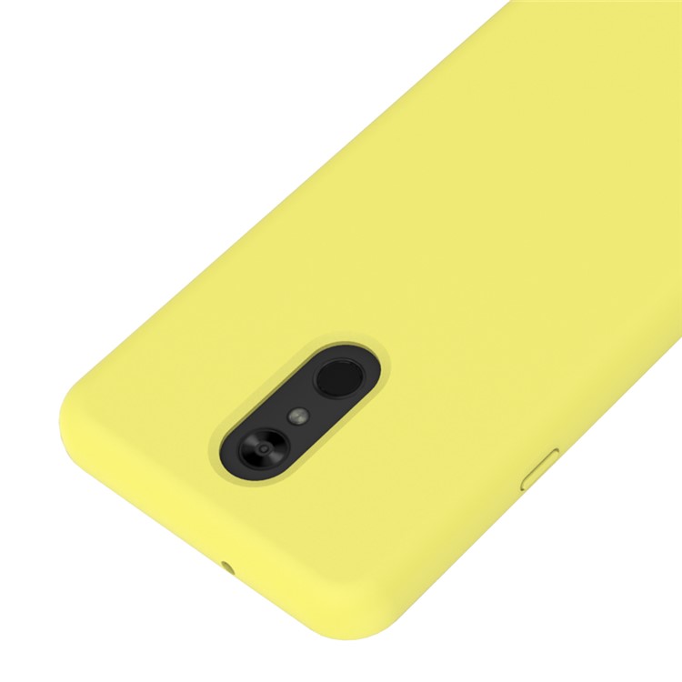 Soft Liquid Silicone Mobile Phone Case for LG Stylo 5 - Yellow-3
