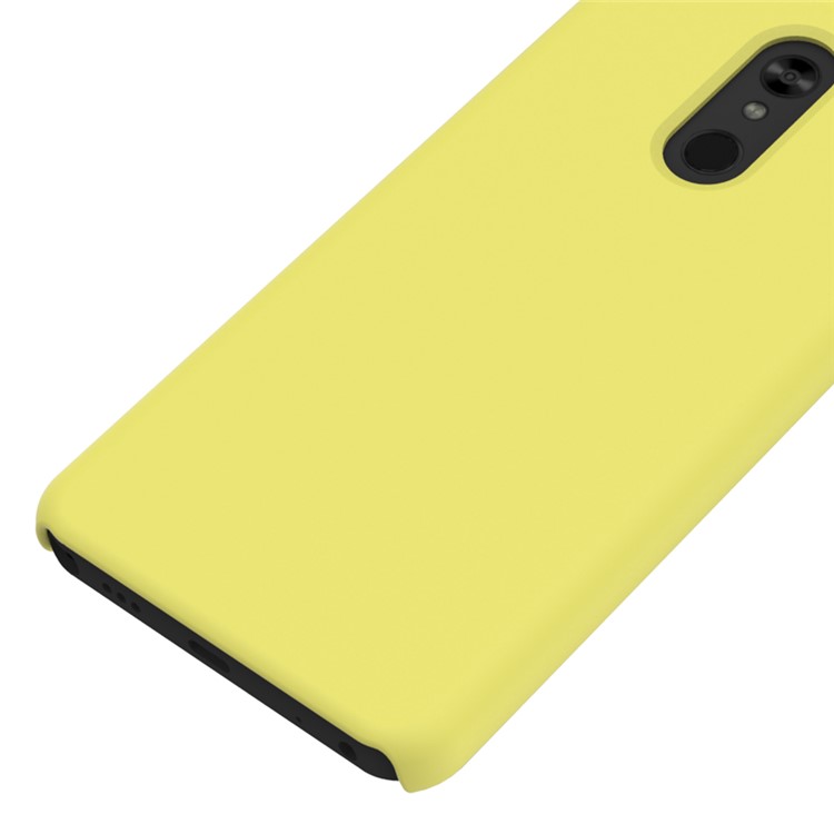 Soft Liquid Silicone Mobile Phone Case for LG Stylo 5 - Yellow-4