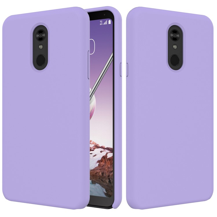 Soft Liquid Silicone Mobile Phone Case for LG Stylo 5 - Purple-2