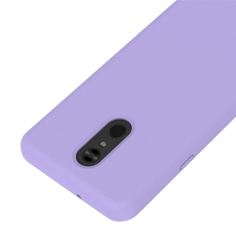 Soft Liquid Silicone Mobile Phone Case for LG Stylo 5 - Purple-3