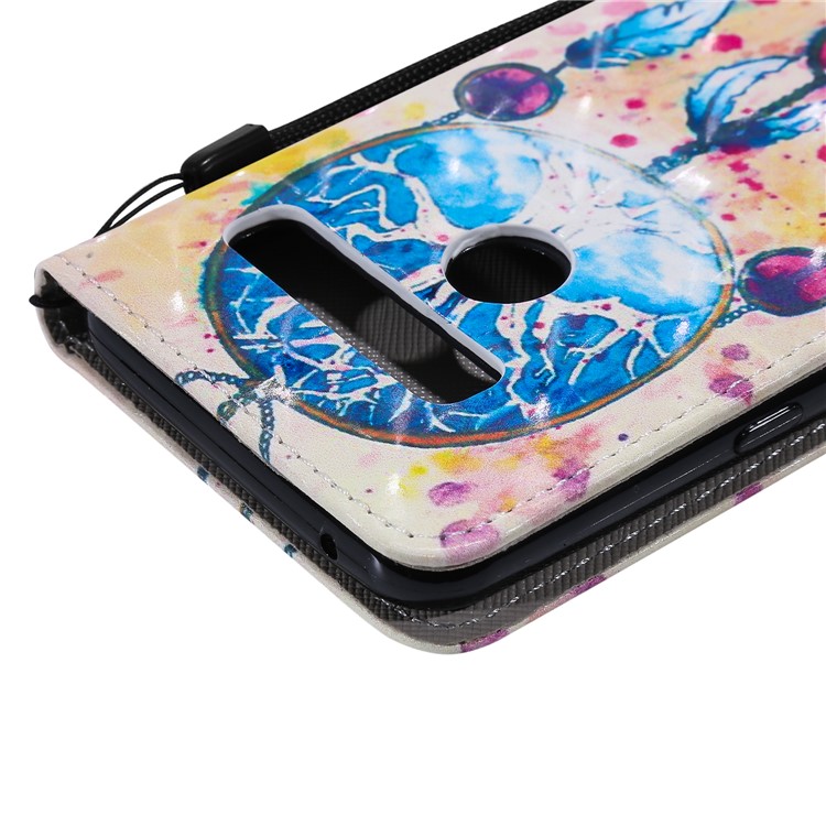 Light Spot Decor Patterned Leather Wallet Case for LG G8 ThinQ - Dream Catcher-8