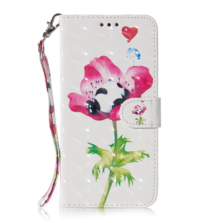 Light Spot Decor Patterned Leather Wallet Case for LG G8 ThinQ - Panda on Flower-6