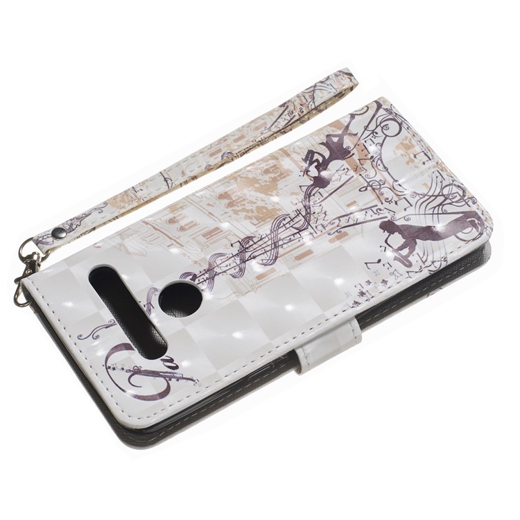 Light Spot Decor Patterned Leather Wallet Case for LG G8 ThinQ - Eiffel Tower-10