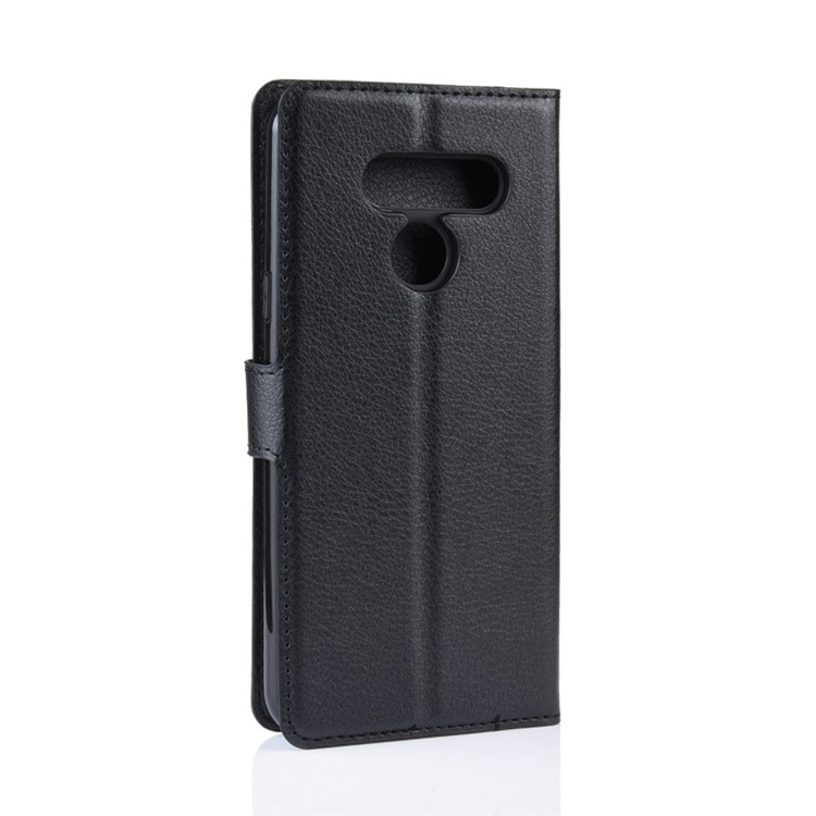 Estojo De Couro Lichia Carteira De Pele Para LG K50 - Preto-6