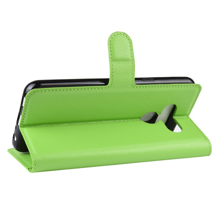 Litchi Skin Wallet Leather Stand Case for LG K50 - Green-5