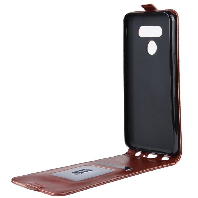 Crazy Horse Vertical Flip Leather Phone Cover for LG K50 - Brown-4
