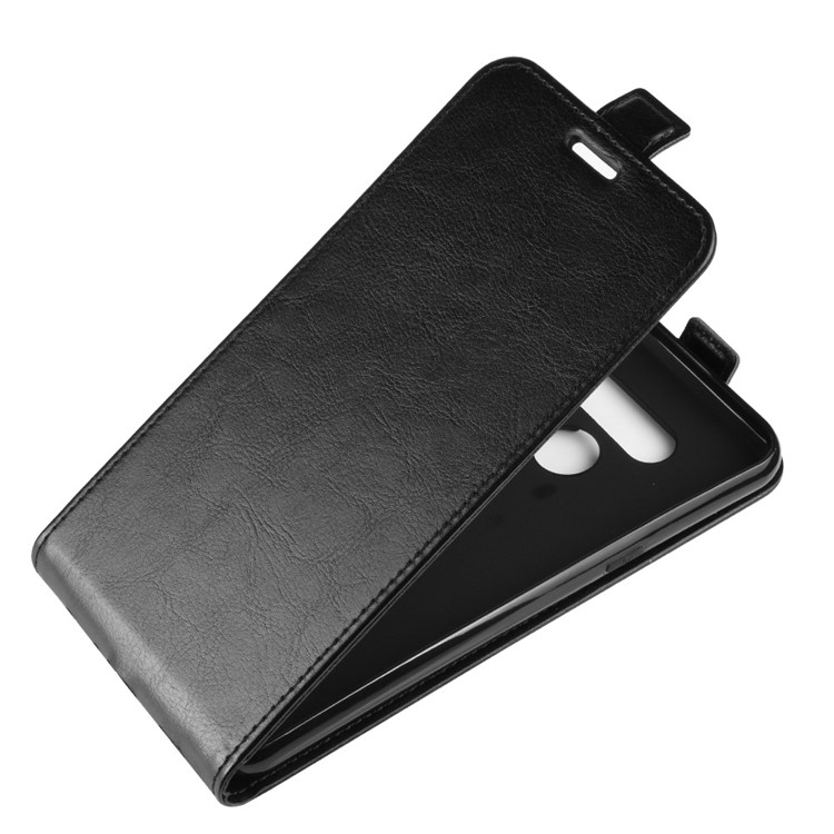 Crazy Horse Vertical Flip Leather Phone Cover for LG K50 - Black-3