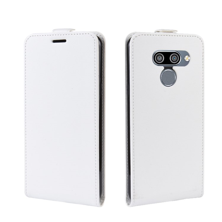 Crazy Horse Vertical Flip Leather Phone Cover for LG K50 - White-4