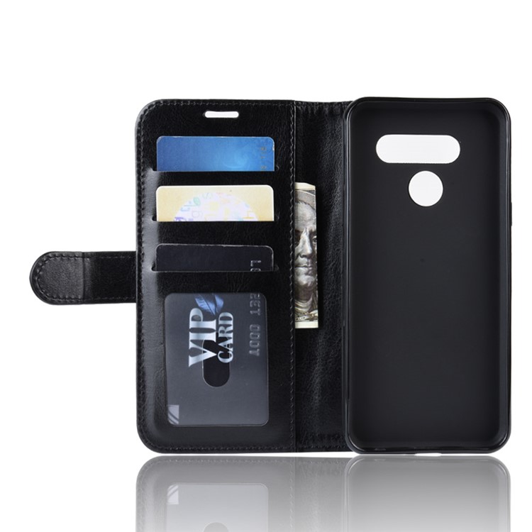 Etui De Portefeuille En Cuir Pour Cheval Fou Pour LG K50 - Noir-4