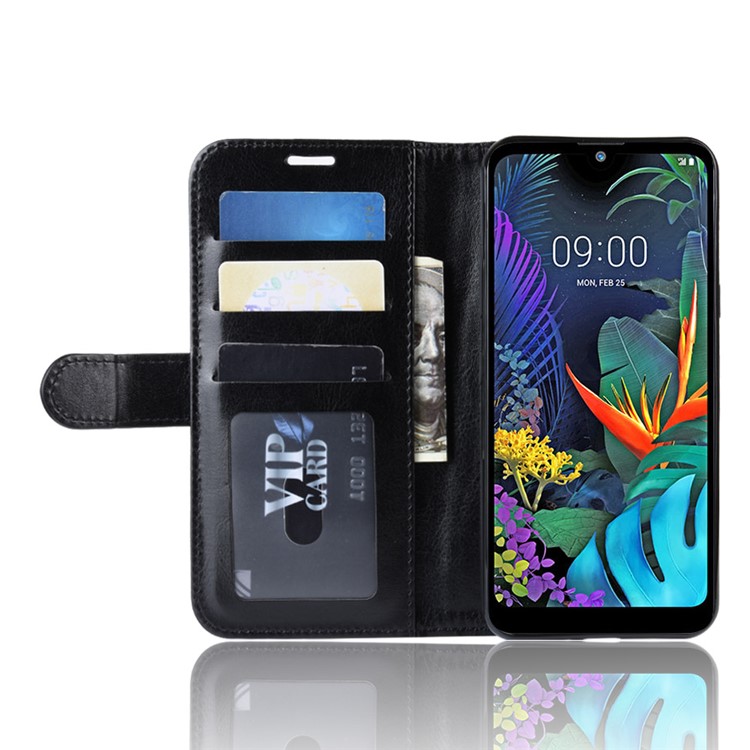 Etui De Portefeuille En Cuir Pour Cheval Fou Pour LG K50 - Noir-5