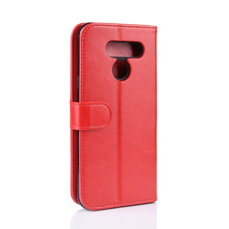 Crazy Horse Wallet Leather Stand Case for LG K50 - Red-7