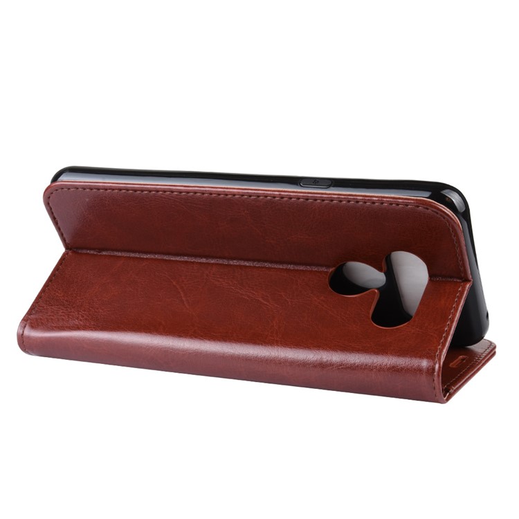 Crazy Horse Wallet Leather Stand Case for LG K50 - Brown-6