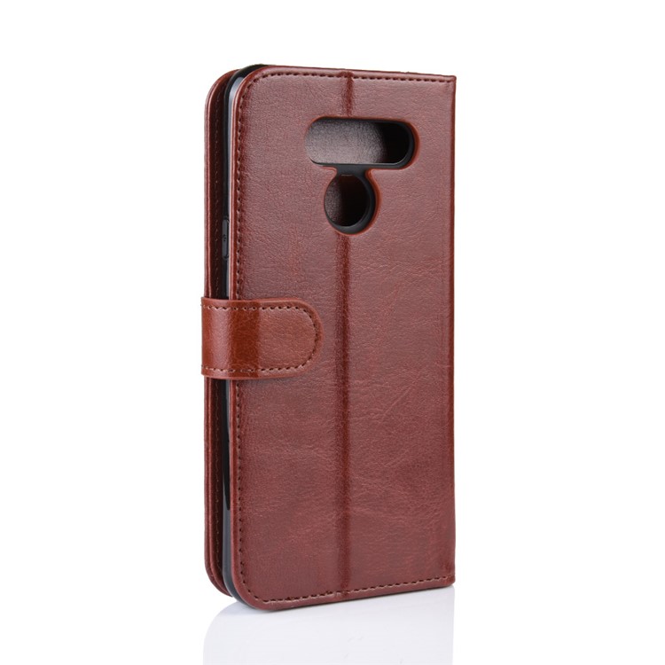 Crazy Horse Wallet Leather Stand Case for LG K50 - Brown-7