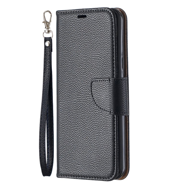Litchi Texture PU Leather Phone Cover Case for LG K50 / Q60 - Black-2