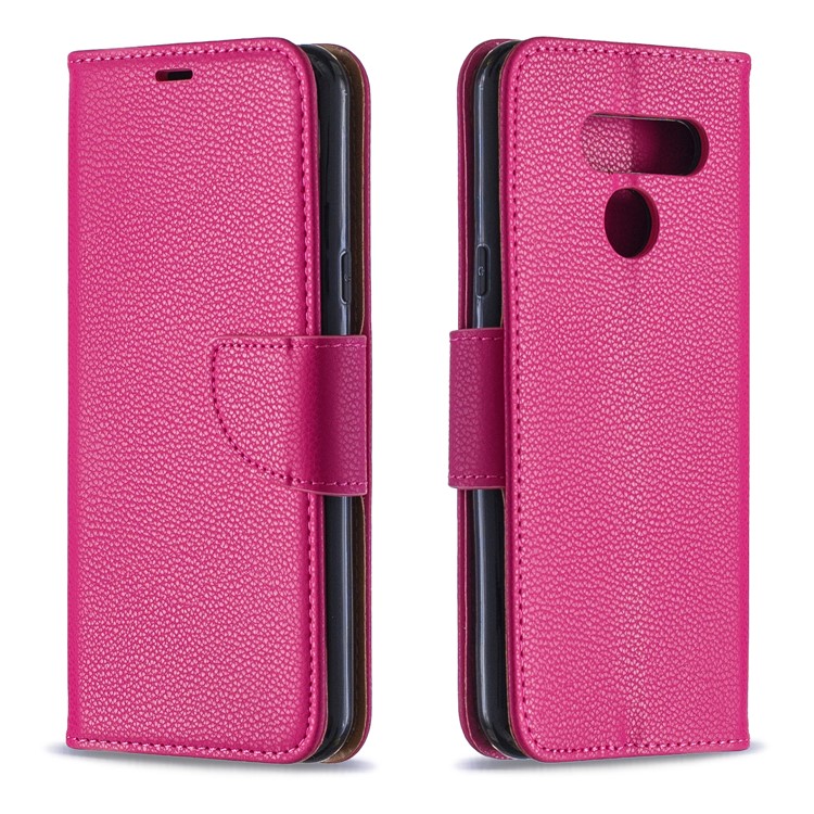 Coque De Protection En Cuir PU Pour LG K50 / Q60 - Rose-4