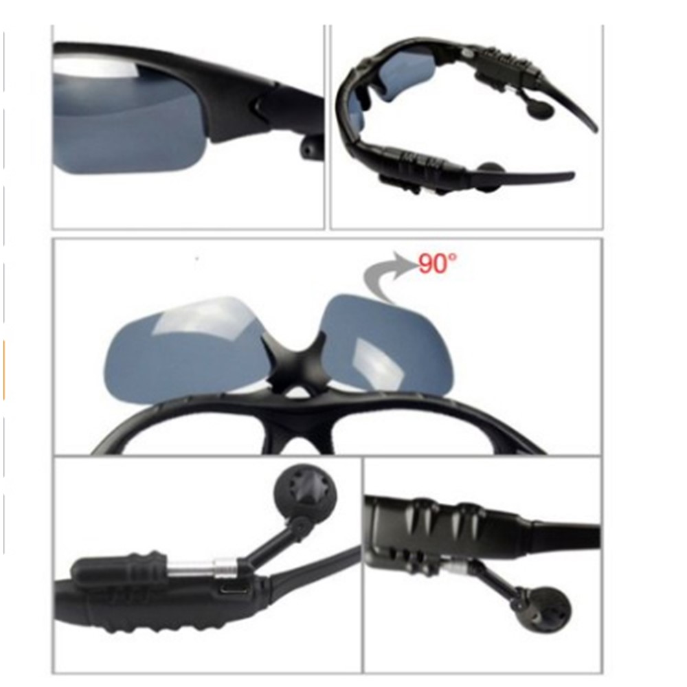 Wireless Bluetooth Sunglasses Headset Headphone for iPhone Samsung HTC Sony LG-5