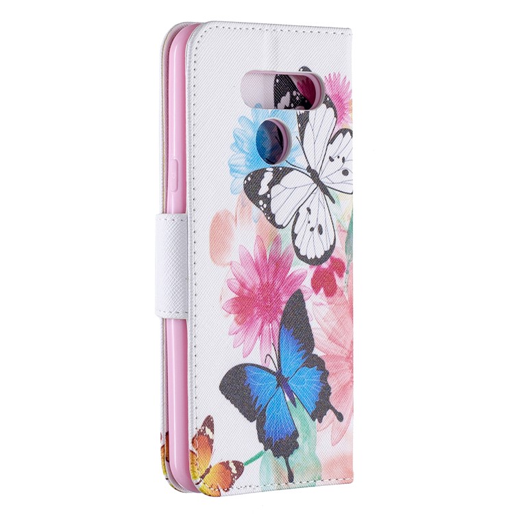 Pattern Printing Phone Leather Wallet Case for LG K40 / K12 Plus - Vivid Butterflies-3