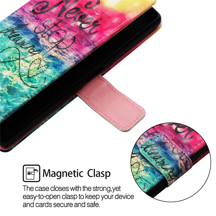 3D Painting Pattern Leather Phone Shell for LG K40/K12+/K12 Plus - Rainbow Ocean-7