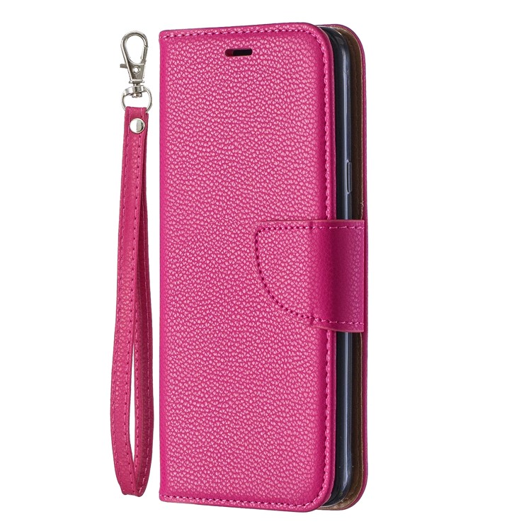 Litchi Texture PU Leather Phone Cover for LG K40 / K12 Plus - Rose-2