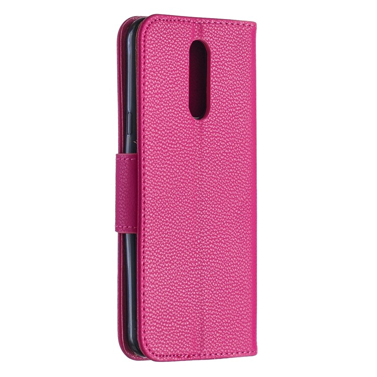 Litchi Texture PU Leather Phone Cover for LG K40 / K12 Plus - Rose-3
